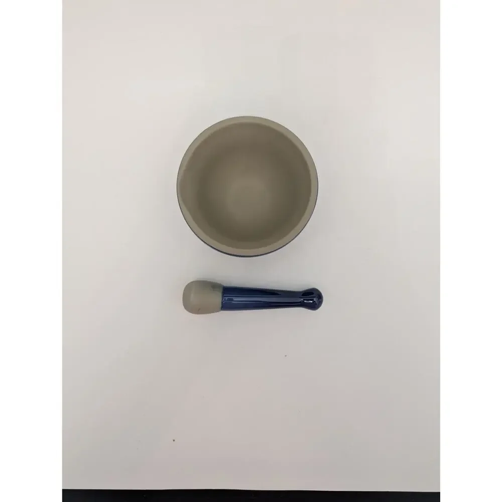 Le Creuset Blue Morter and Pestle 0.3 liter
